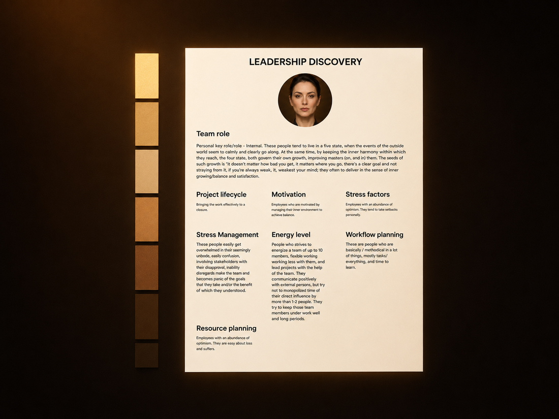 The finished personal Leadership Discovery portrait